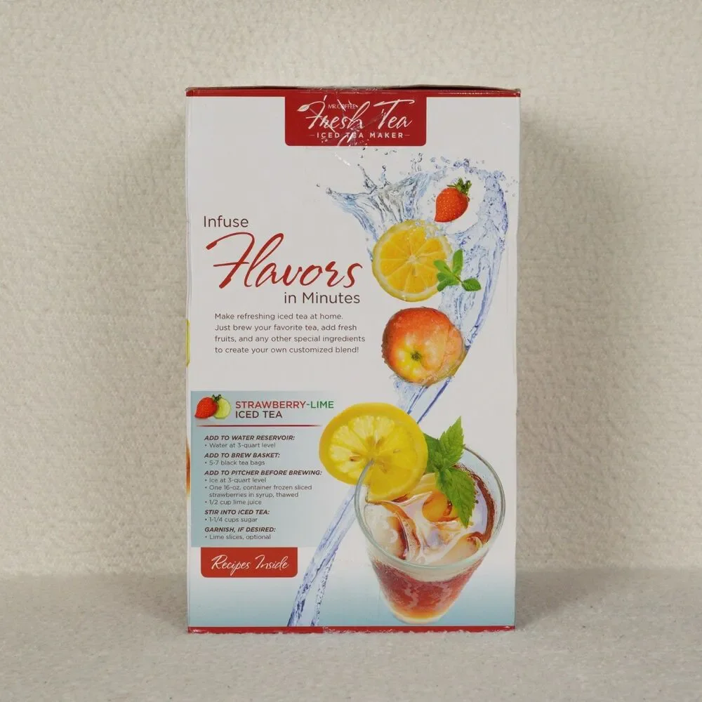 Mr. Coffee Iced Tea Maker 3 Quart Red Model TM75RS Brew Tea Bags or Tea Leaves